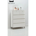 White drawer chest in a bedroom