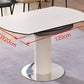 Modern Round Extendable Sintered Stone Top Dining Table Set with Sleek Chairs 1+6 Grandeur Furnishings