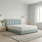 Novelle Fabric Bed Frame with Grid Tufted Dual Panel Grandeur Furnishings