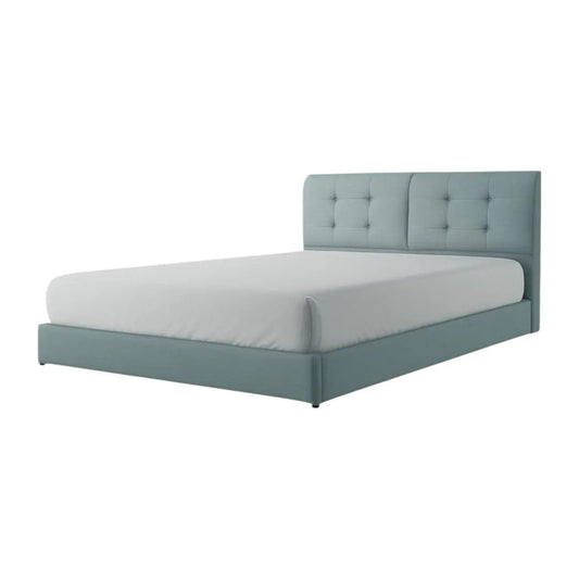 Novelle Fabric Bed Frame with Grid Tufted Dual Panel Grandeur Furnishings