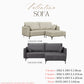 Valentina Modern Sofa with Ottoman | Premium Fabric 1/2/3 Seater Couch | Nordic Minimalist Living Room Furniture Grandeur Furnishings