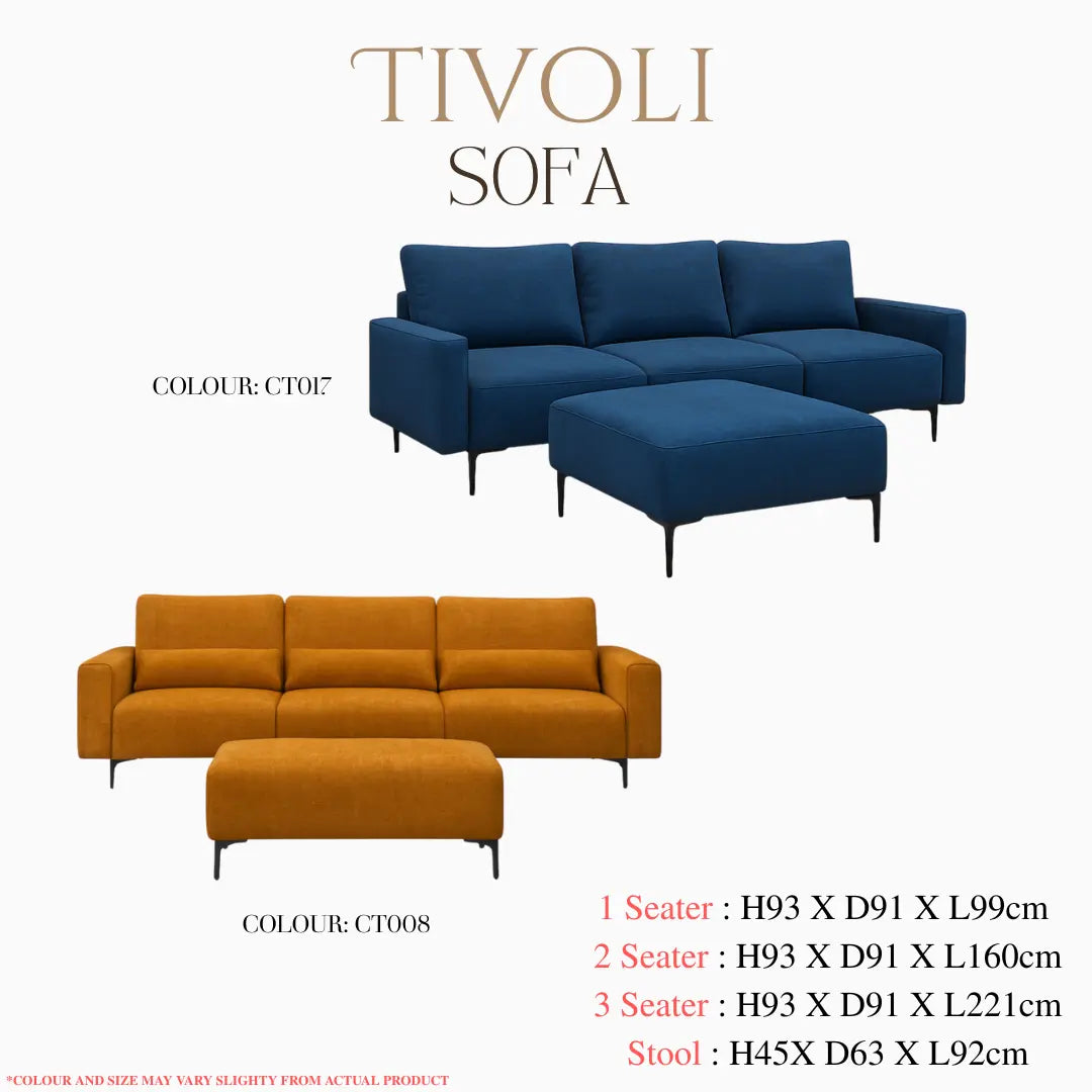 TIVOLI Nordic Scandi Fabric Sofa | 1/2/3 Seater + Ottoman Stool Grandeur Furnishings
