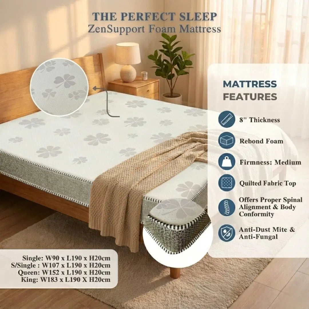 Soluxe 3-in-1 Lift Up / 2-in-1 Pull Out Bed Frame | Square Tufted Headboard | Moisture-Proof Fabric | Space Saving Guest Bed Grandeur Furnishings