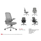 Breathable Mesh Office Chair with Liftable Armrests, Adjustable Lumbar Support & Tilt Lock Grandeur Furnishings