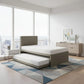 Velano Pull Out Fabric Bed Frame 3-in-1 Space Saving Guest Bed Grandeur Furnishings