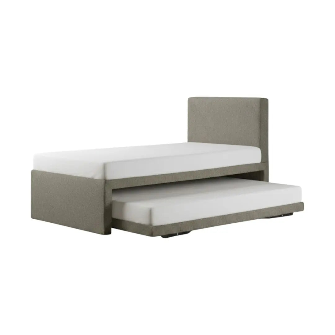Velano Pull Out Fabric Bed Frame 3-in-1 Space Saving Guest Bed Grandeur Furnishings
