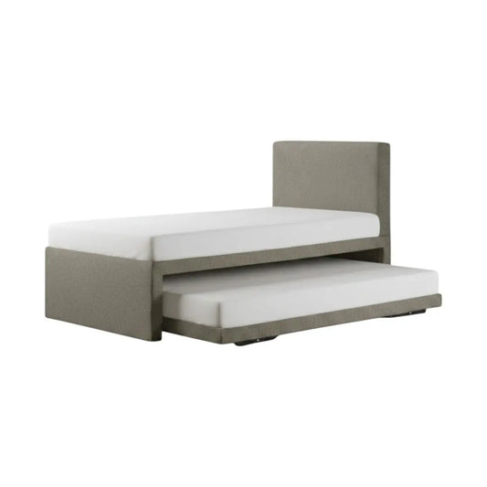 Velano Pull Out Fabric Bed Frame 3-in-1 Space Saving Guest Bed Grandeur Furnishings