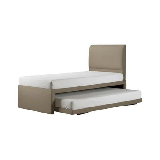 Seren Convertible Guest Bed Frame - 3-in-1 Pull Out & Lift Up Trundle Bed - Space Saving High Headboard Bed Grandeur Furnishings