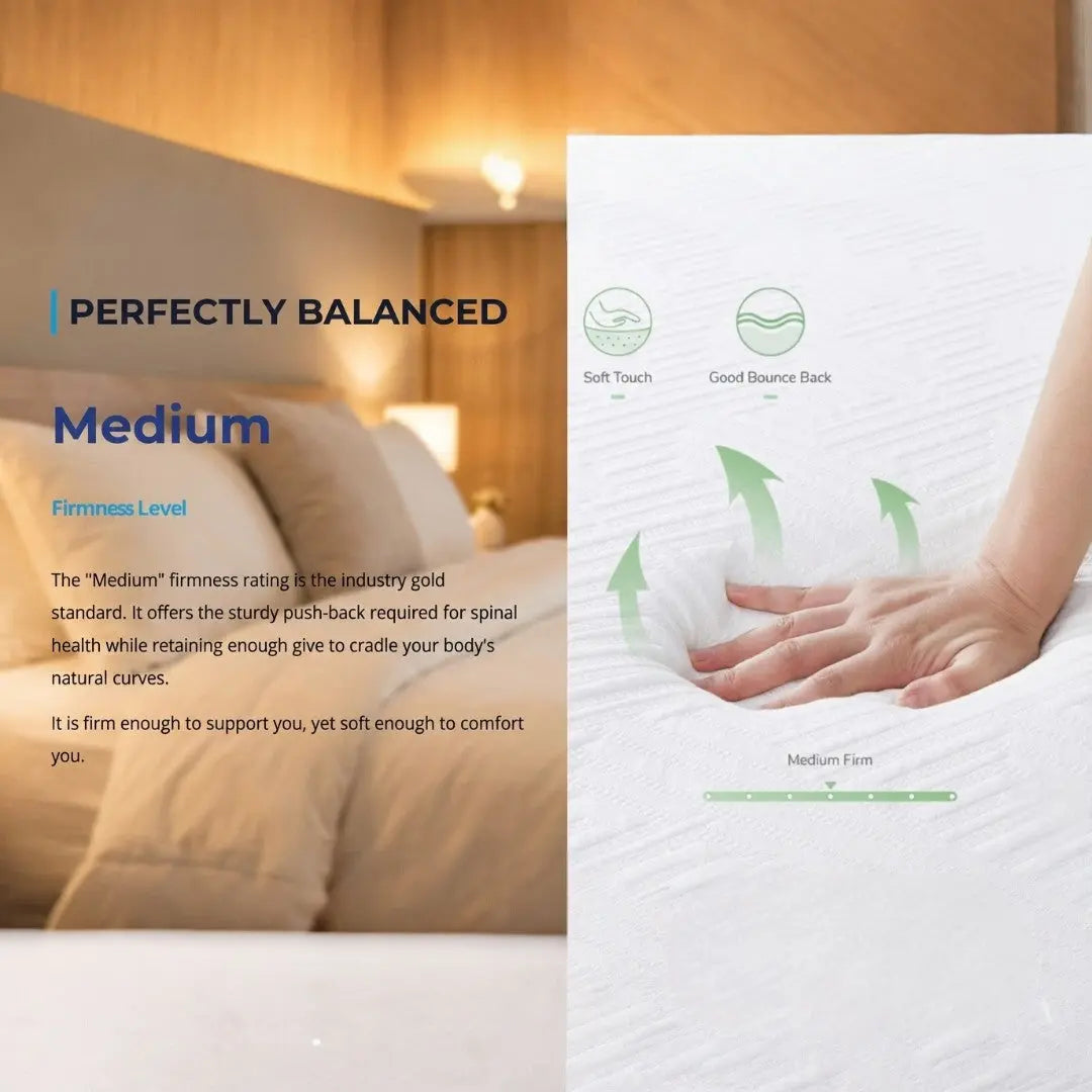 ZenSupport 8" Rebond Foam Mattress - Medium Firm Orthopedic Mattress with Quilted Fabric Top Grandeur Furnishings