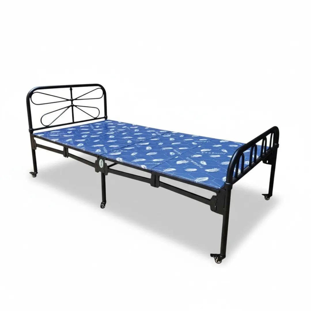 Foldable Bed with Mattress - Convenient and Space-Saving Design Grandeur Furnishings