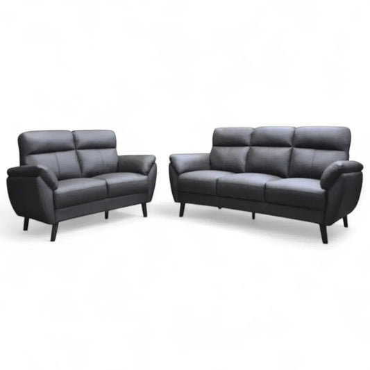 Modern PU Leather Fabric Sofa Set | 3-Seater, 2-Seater & Armchair Grandeur Furnishings